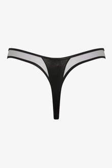 High-Cut Thong Bikini Bottom - Minuit | Black