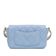 Chanel | Pre-Owned CC Quilted Caviar Single Flap | Blue/Light BlueBrown/Beige