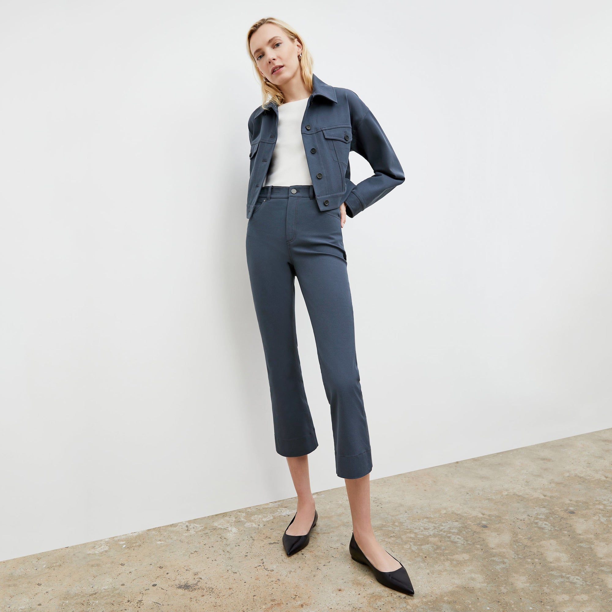 Front image of a woman wearing the Archie Jean - Better Than Denim in Dusty Indigo