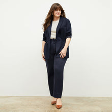 Front image of a woman wearing the Hyo Jacket - Everyday Twill in Night