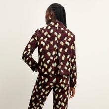 back image of a woman wearing the smith pant in bengal jacquard