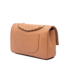 Chanel | Pre-Owned Medium Classic Caviar Pure Double Flap | Brown/Light Brown