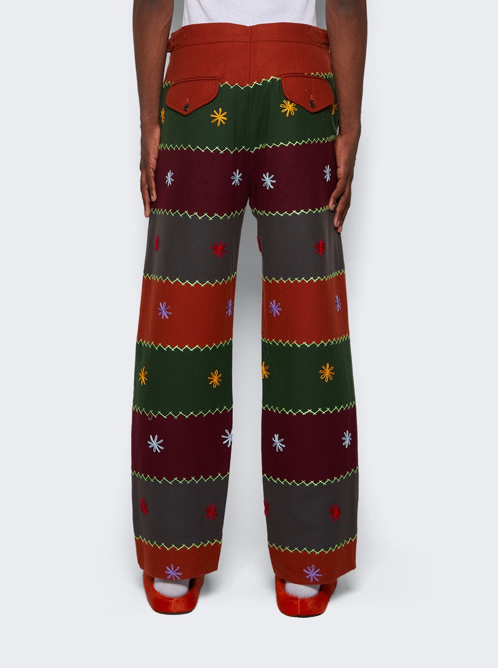 Men | Bode | Embroidered Autumn Quilt Trousers