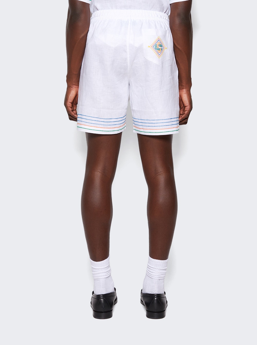 Men | CASABLANCA | Embroidered Shorts | White