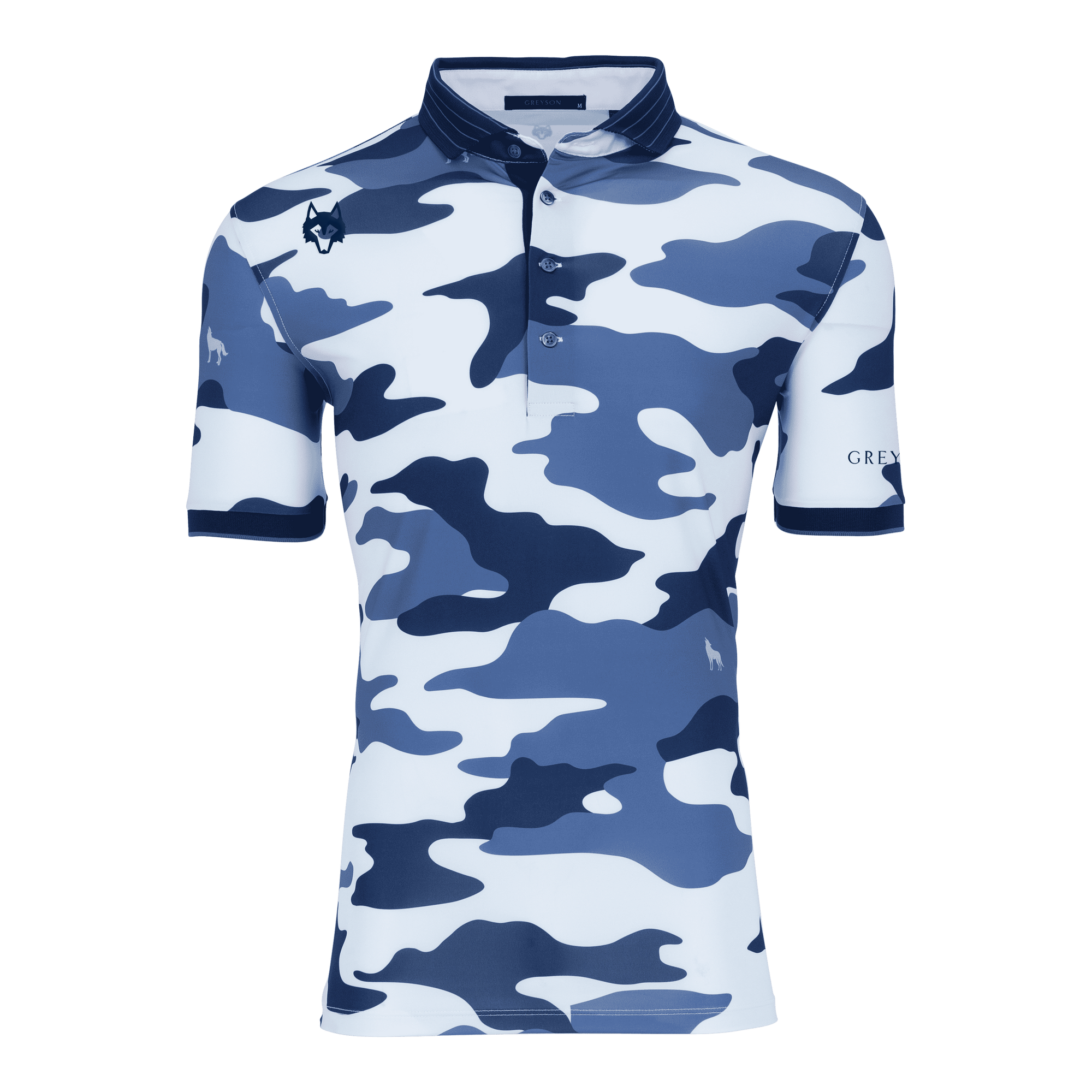 Men | Players Club Camoscape Polo | Maltese Blue