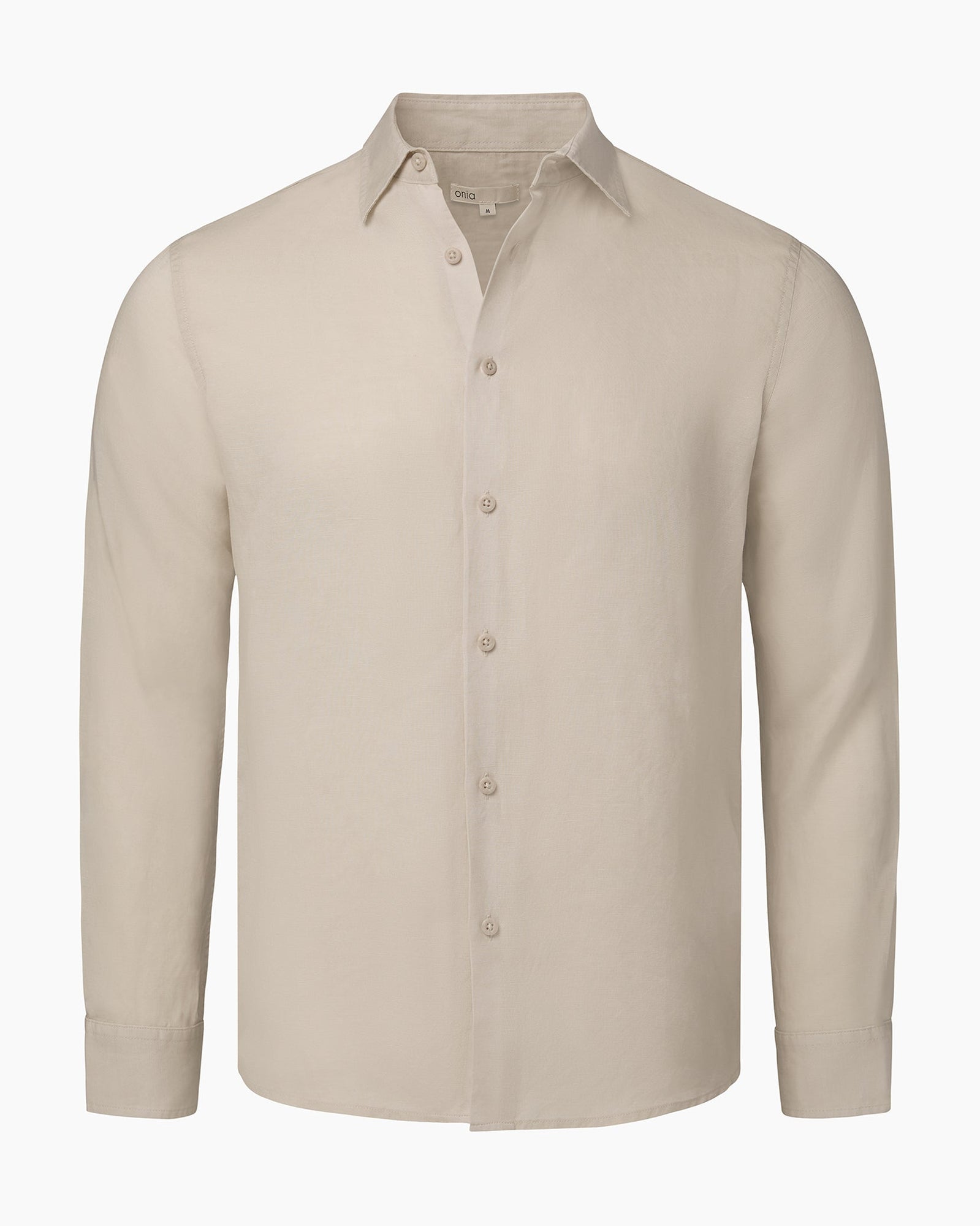 Mens | Air Linen Long Sleeve Shirt | Stone