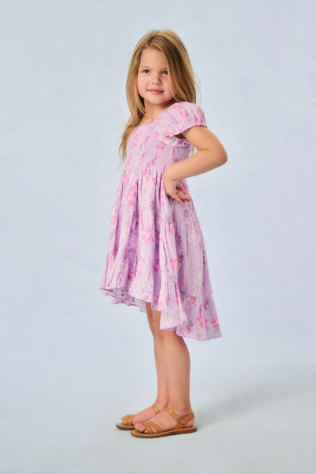 Girls Muriella Heirloom Print Dress | Hibiscus