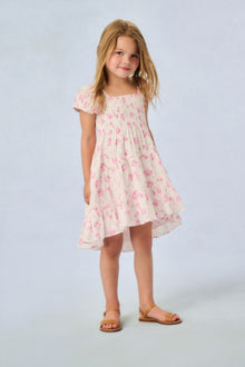 Girls Muriella Heirloom Print Dress | Sterling Dusk