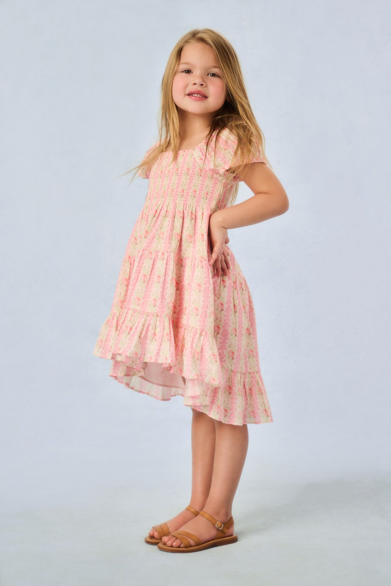 Girls Muriella Heirloom Print Dress | Macaroon