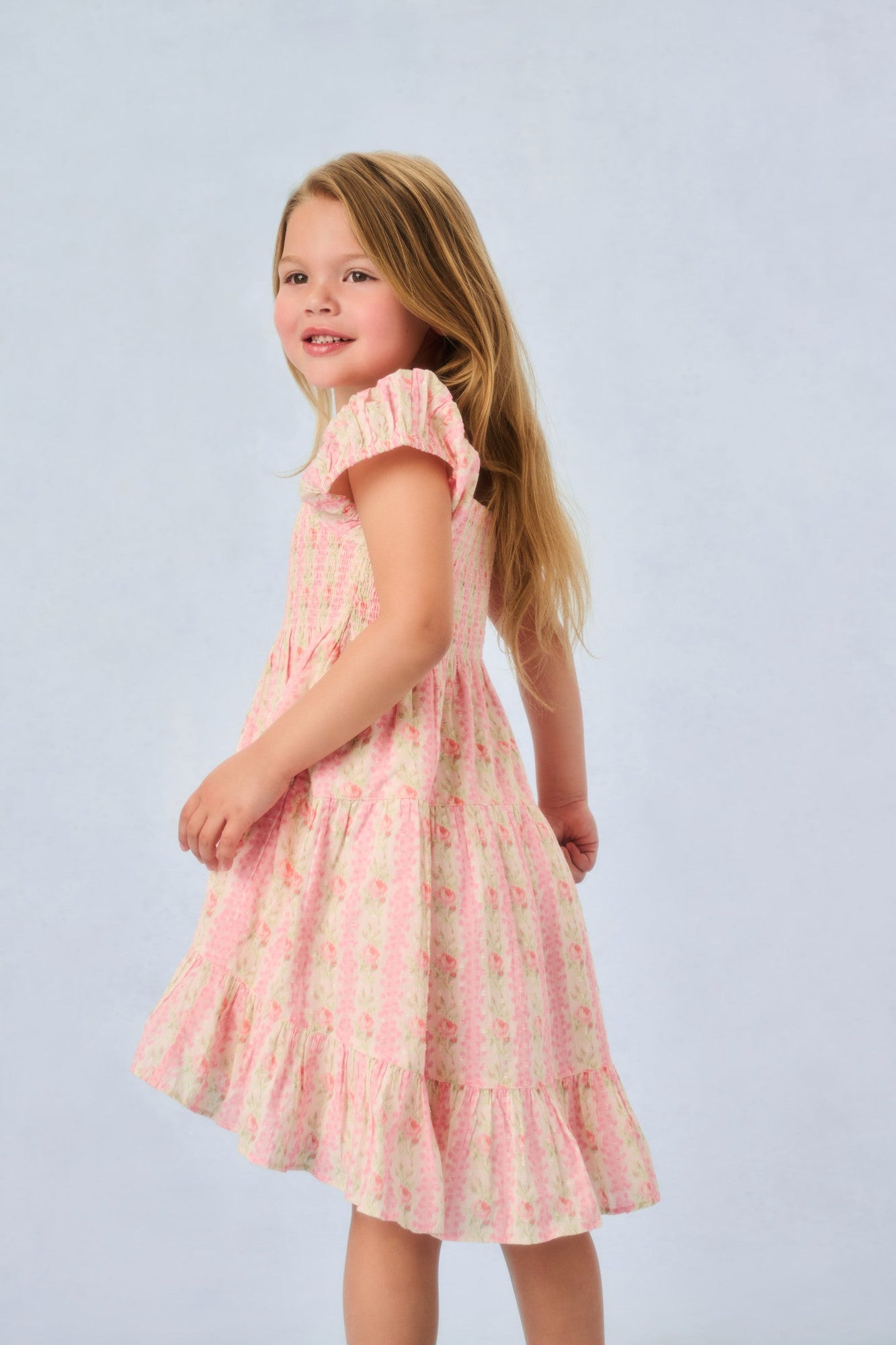 Girls Muriella Heirloom Print Dress | Macaroon