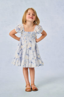 Girls Muriella Heirloom Print Dress | Whisper Blue
