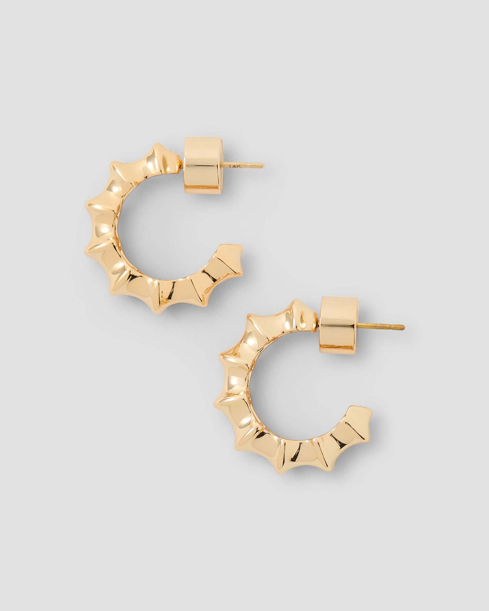 1" Murphy Mini Hoops earring - front view | small gold hoops