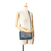 Chanel | Pre-Owned Medium Denim and Tweed Boy Bag | Blue