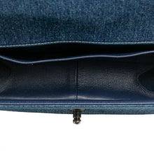 Chanel | Pre-Owned Medium Denim and Tweed Boy Bag | Blue