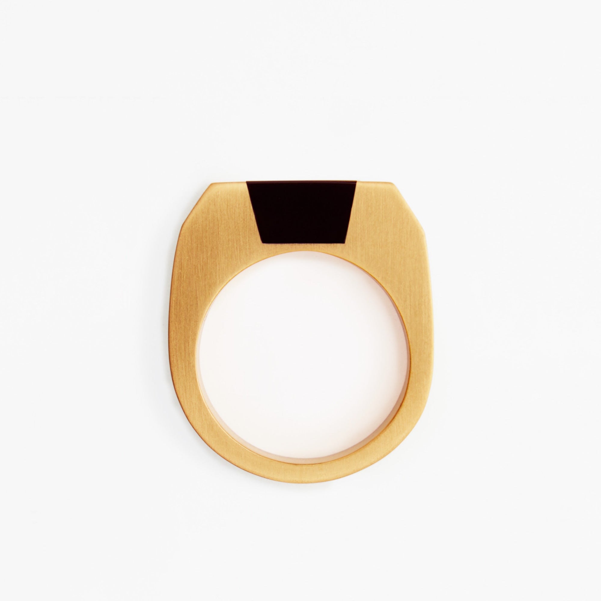 Syd Ring | 18K Gold-Plated on Brass | Onyx