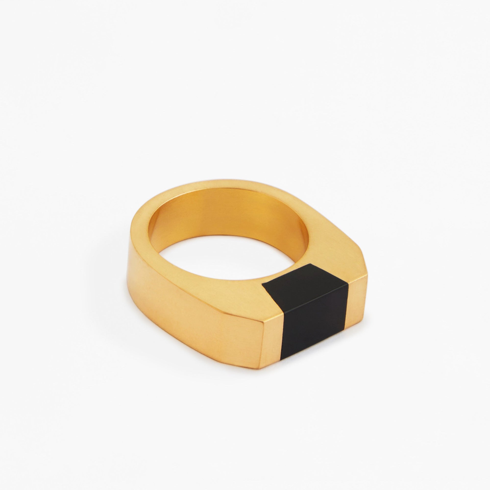 Syd Ring | 18K Gold-Plated on Brass | Onyx