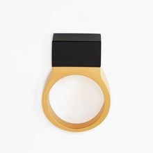 Vector Ring | 18K Gold-Plated on Brass | Onyx