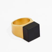 Vector Ring | 18K Gold-Plated on Brass | Onyx