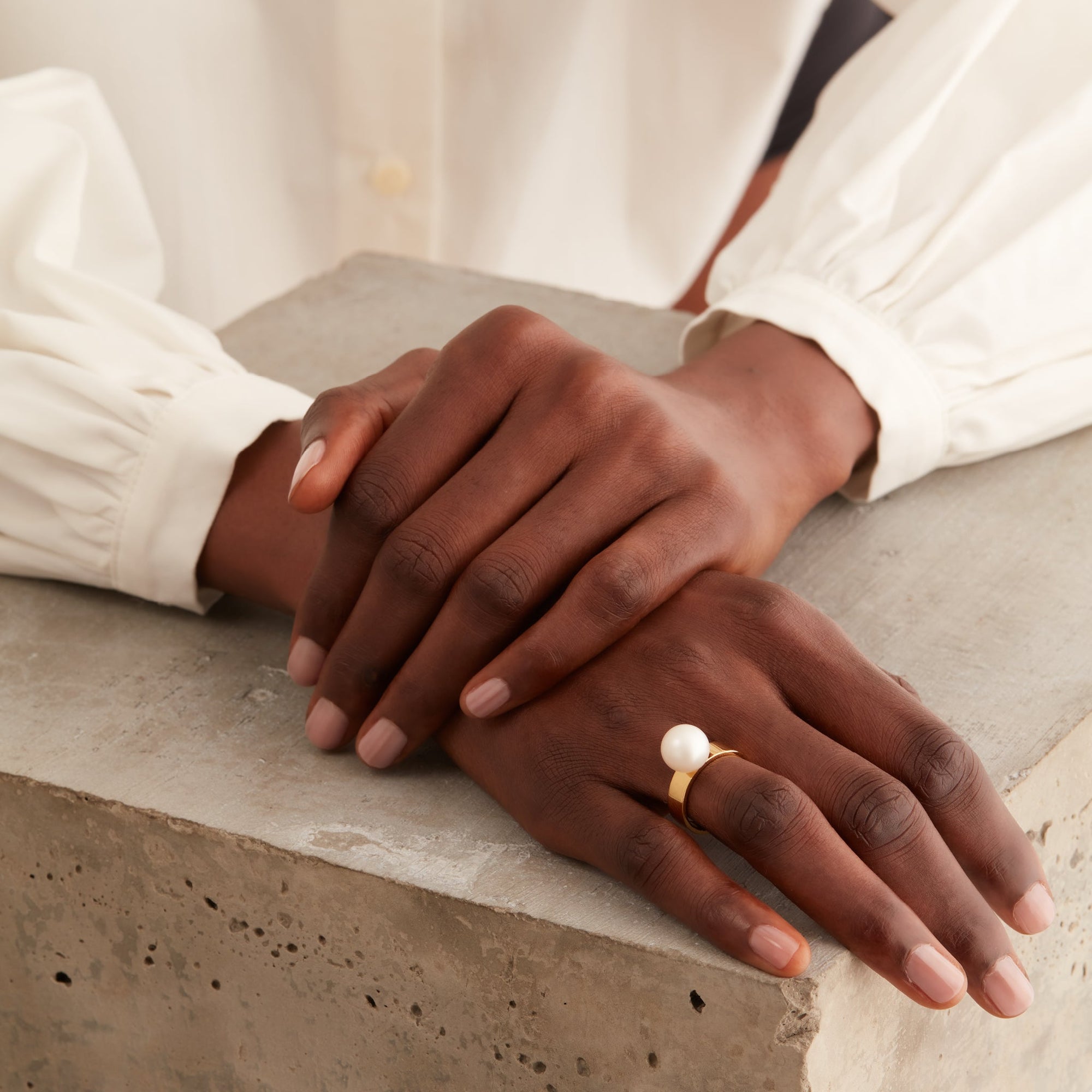 Elle Ring | 18 Gold Vermeil | Freshwater Pearls