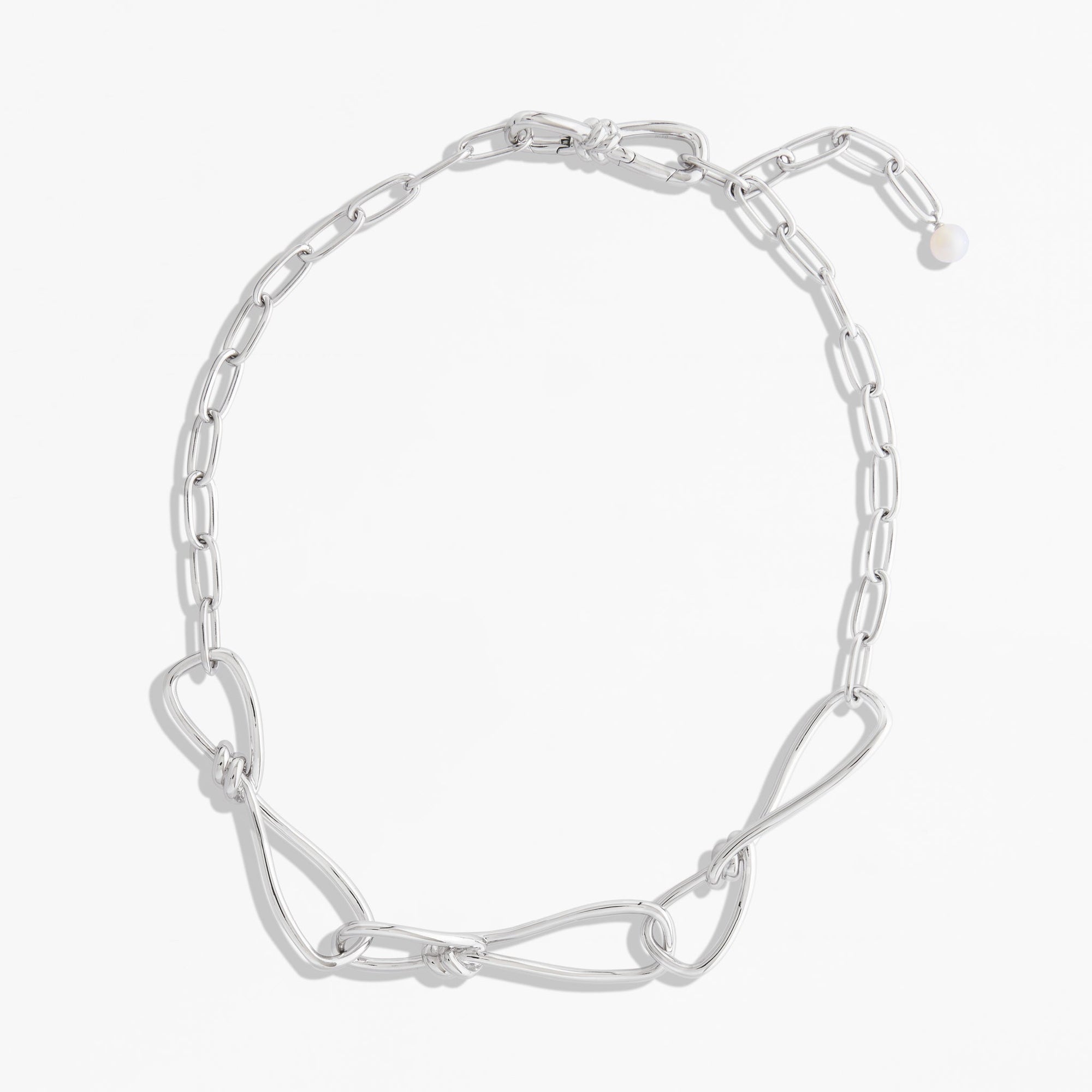 Links Necklace | Sterling Silver | Freshwater Pearls