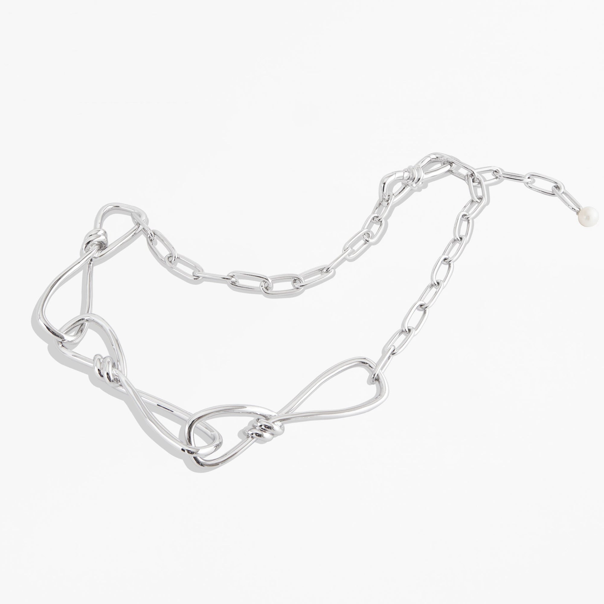 Links Necklace | Sterling Silver | Freshwater Pearls