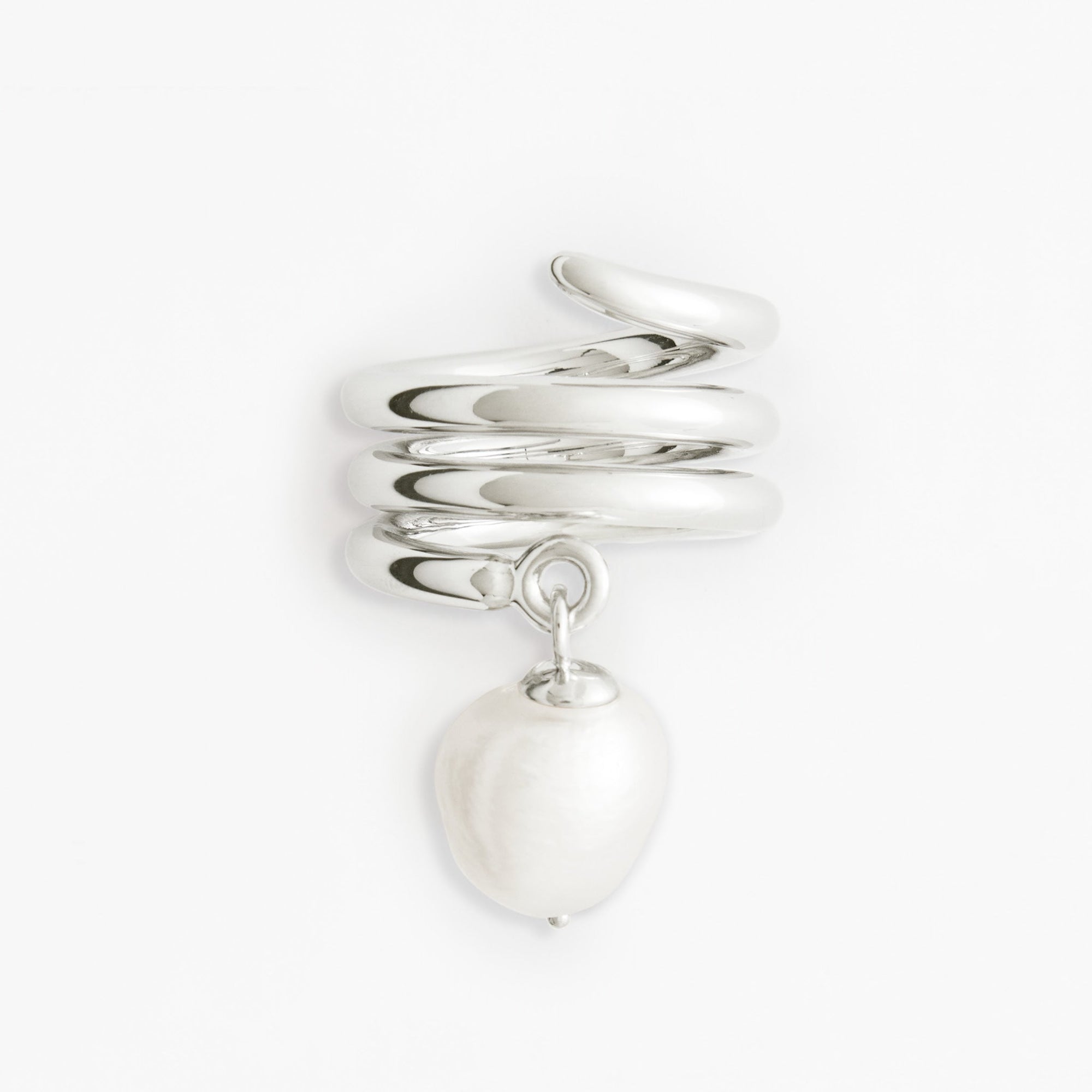 Cam Ring - High Polish | Sterling Silver | Freshwater Pearls