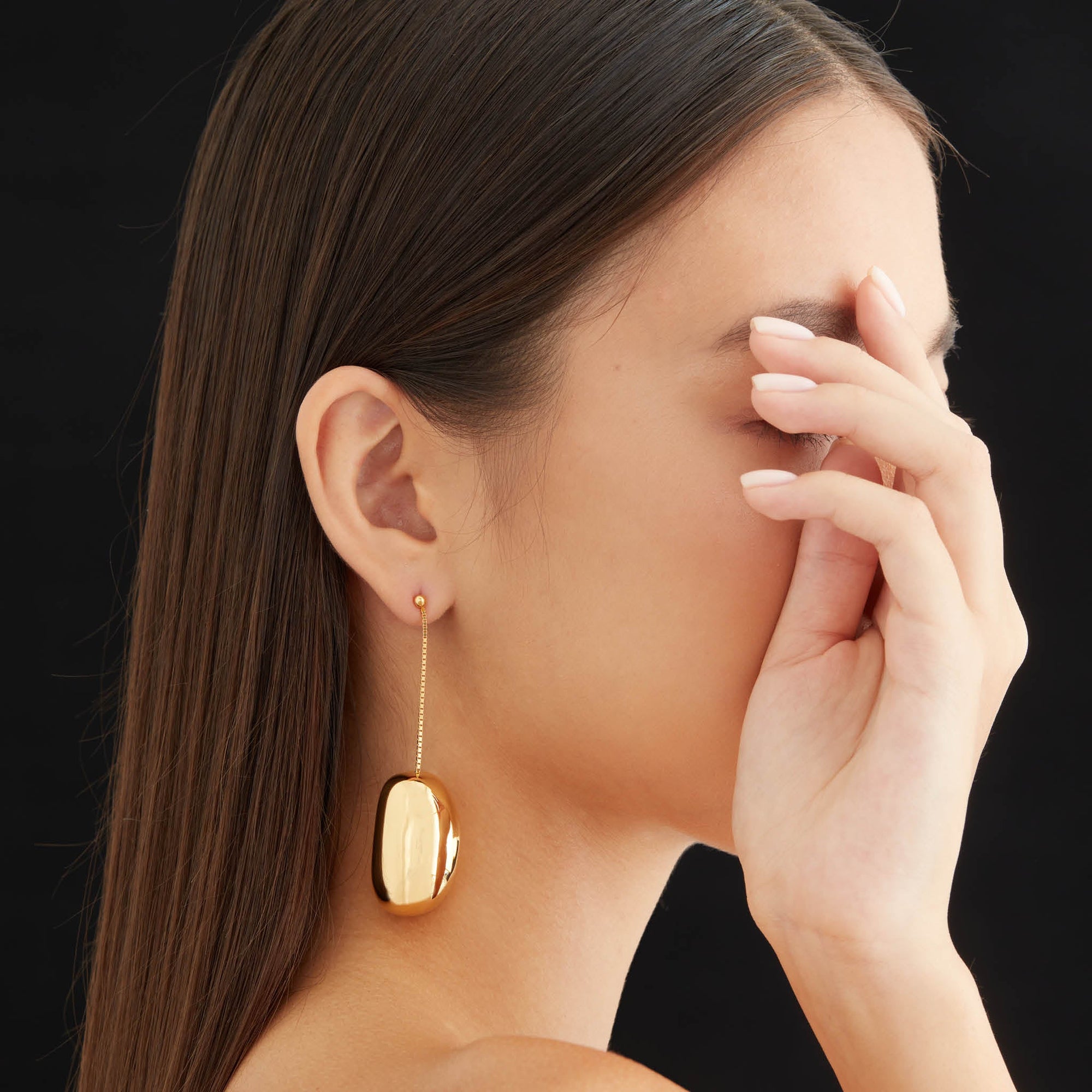 Bean Earrings | 18K Gold-Plated on Brass