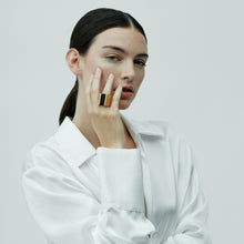 Deckard Ring | 18K Gold-Plated on Brass | Onyx