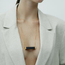 Monolith Pendant | 18K Gold-Plated on Brass | Onyx