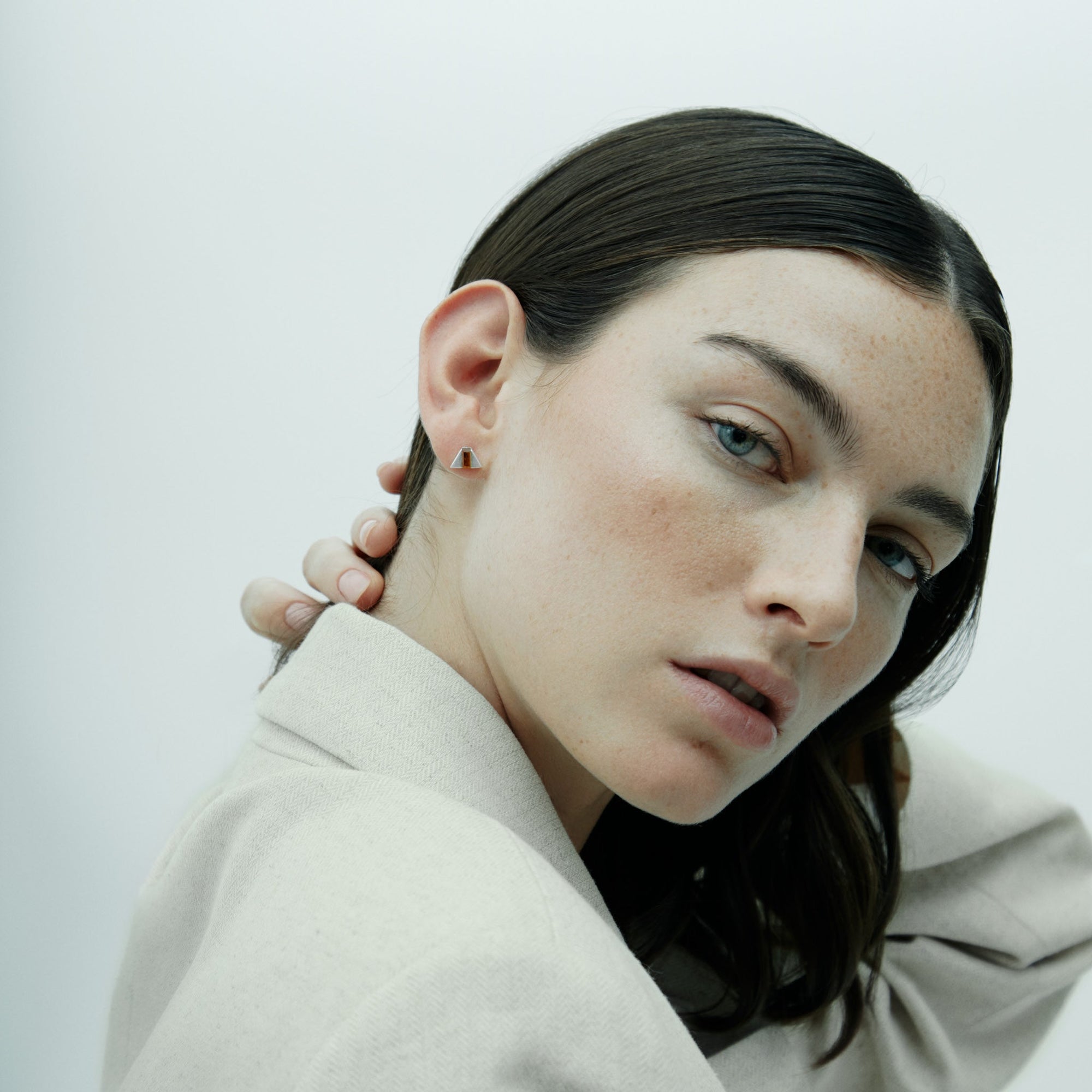 Dart Earrings | Sterling Silver | Smoky Quartz
