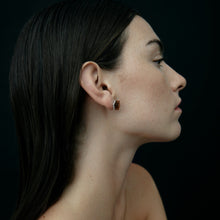 Cubic Earrings | Sterling Silver | Smoky Quartz