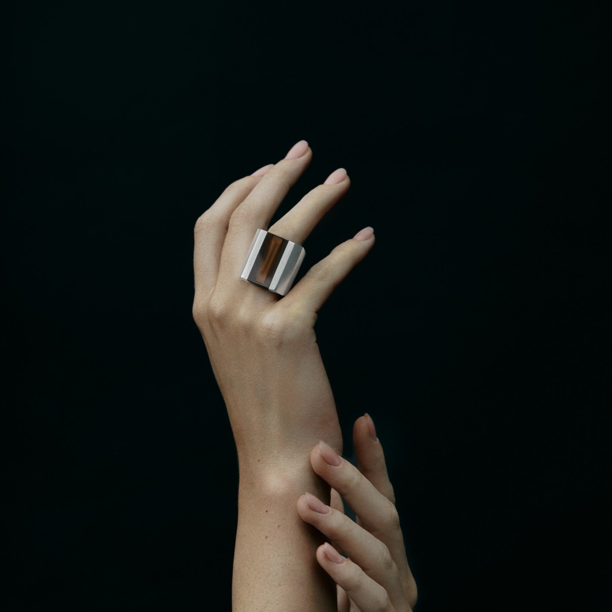 Deckard Ring | Sterling Silver | Smokey Quartz