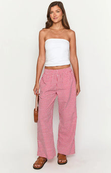 Mahalia Pants | Red Gingham