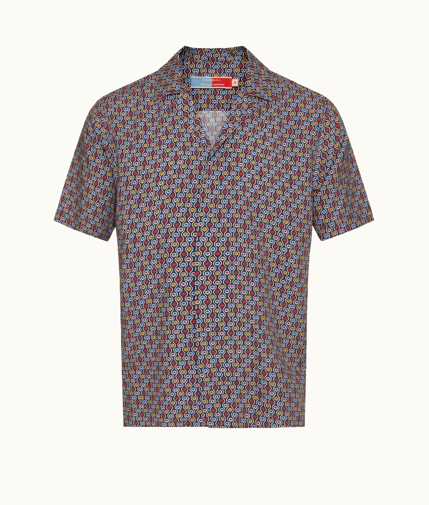 Maitan Whitsun Print Relaxed Fit Capri Collar Shirt | Midnight Navy