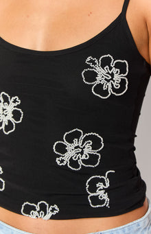 Mallorie Beaded Top | Black