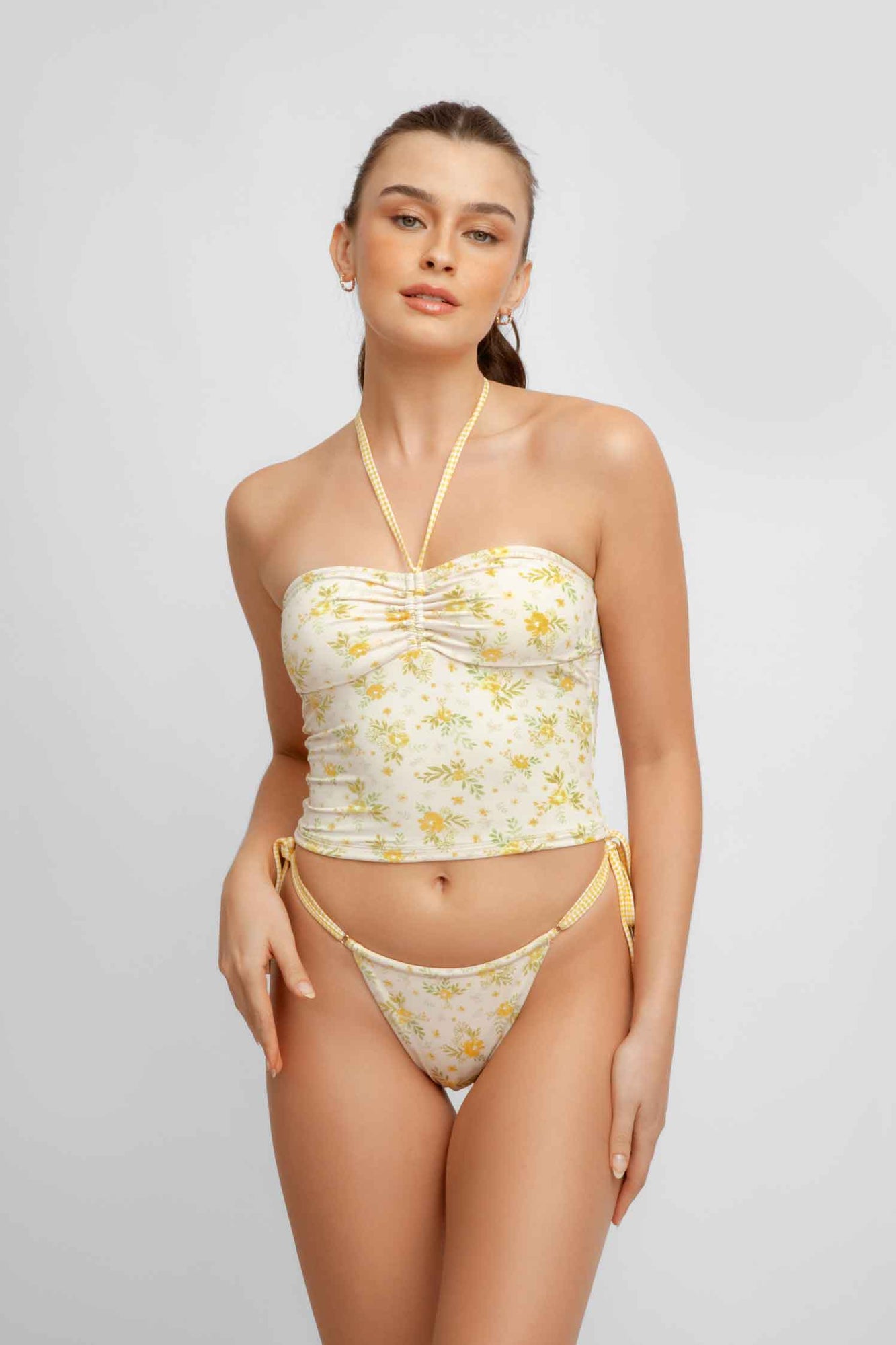 Women | Elya Tankini Top | Marigold Pointelle