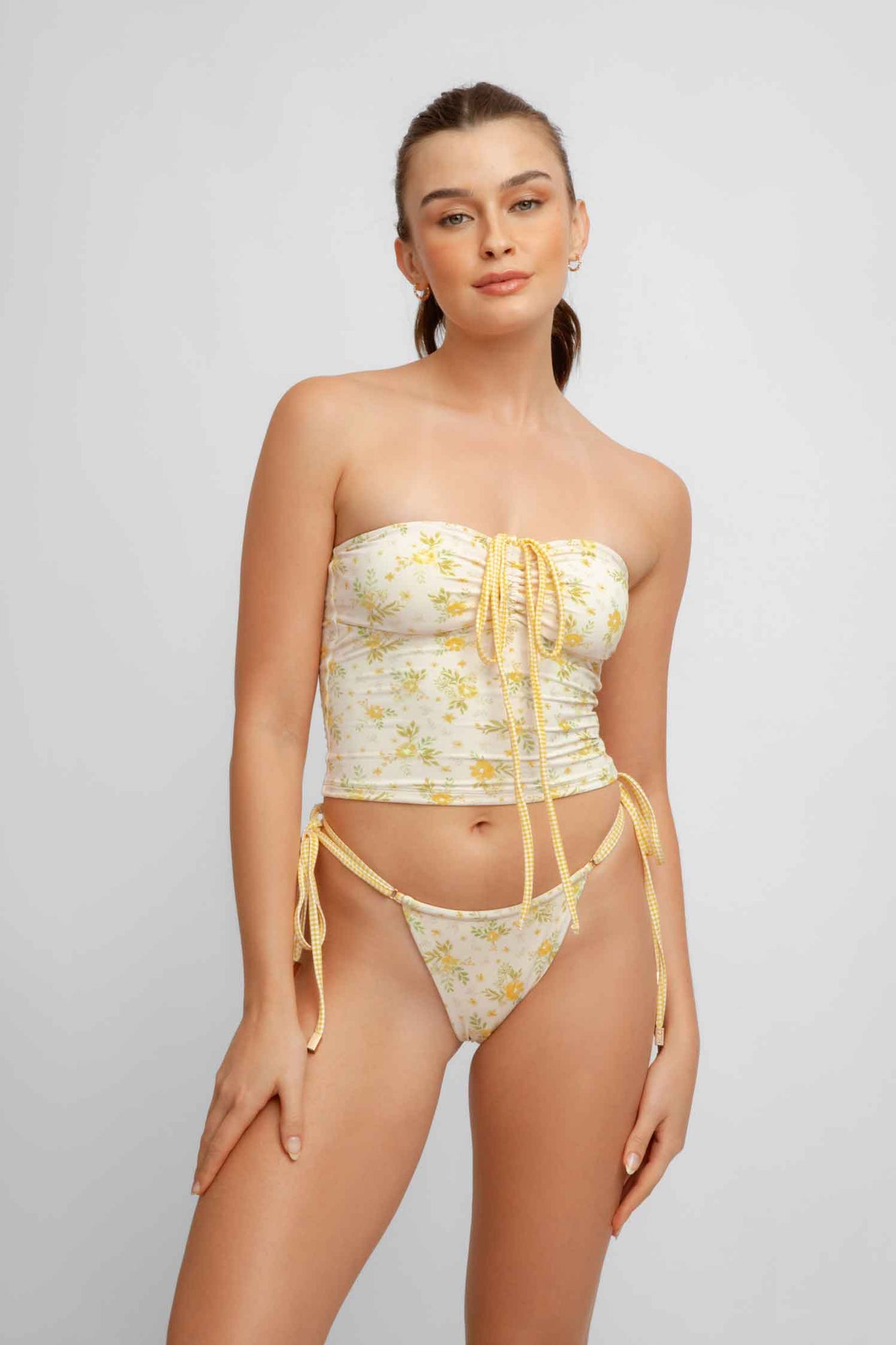 Women | Elya Tankini Top | Marigold Pointelle