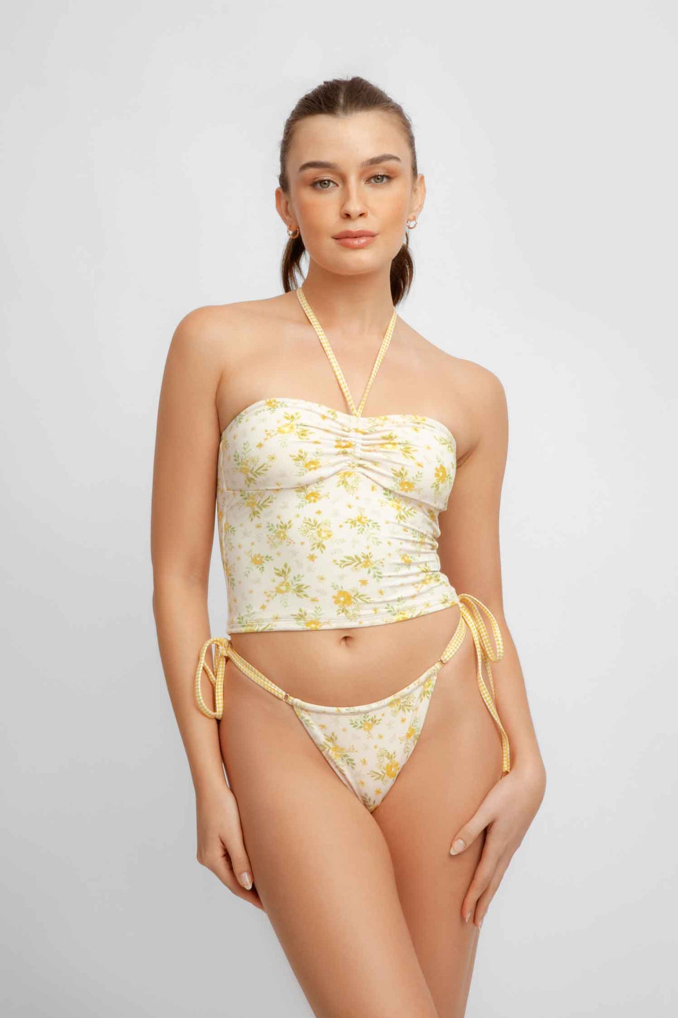 Women | Elya Tankini Top | Marigold Pointelle