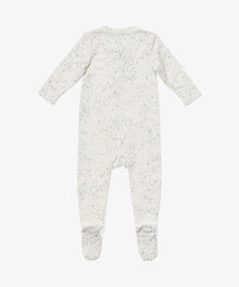 Kids Unisex | Marley Zip Pajama | Green/White