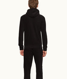 Mathers Classic Fit Mixed Texture Hooded Sweatshirt | Black