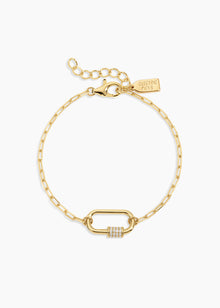 Melrose Bracelet | Clear Crystal | 14K Gold Plated