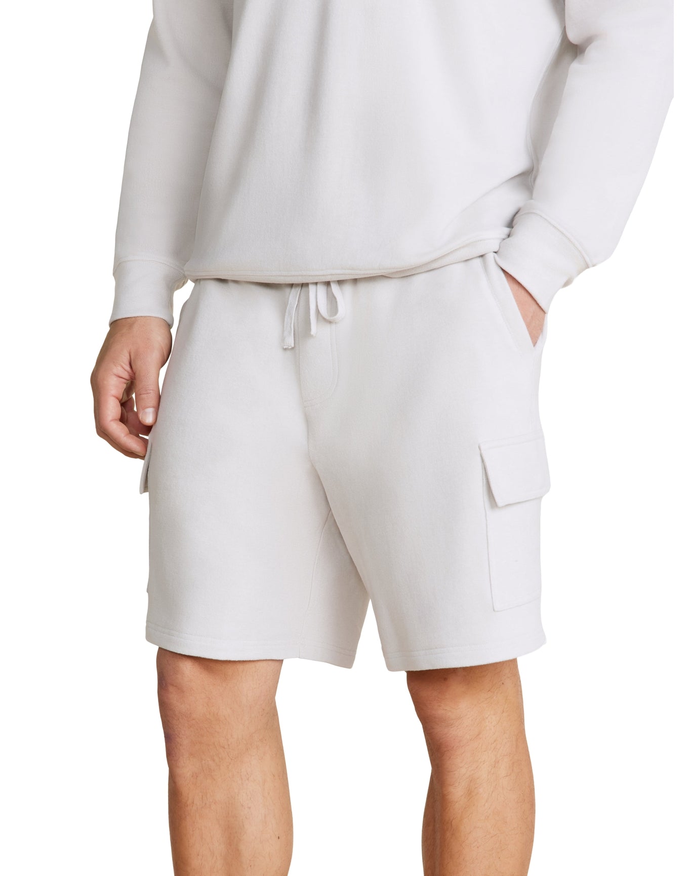 Men | MC s Brushed Fleece Split Neck Pullover | Silver