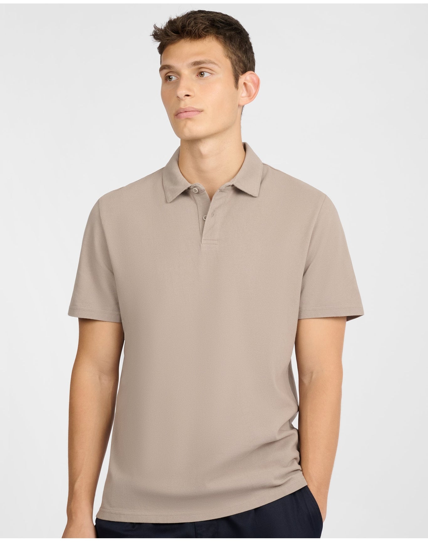 Men | Short Sleeve Pique Polo | Cashew