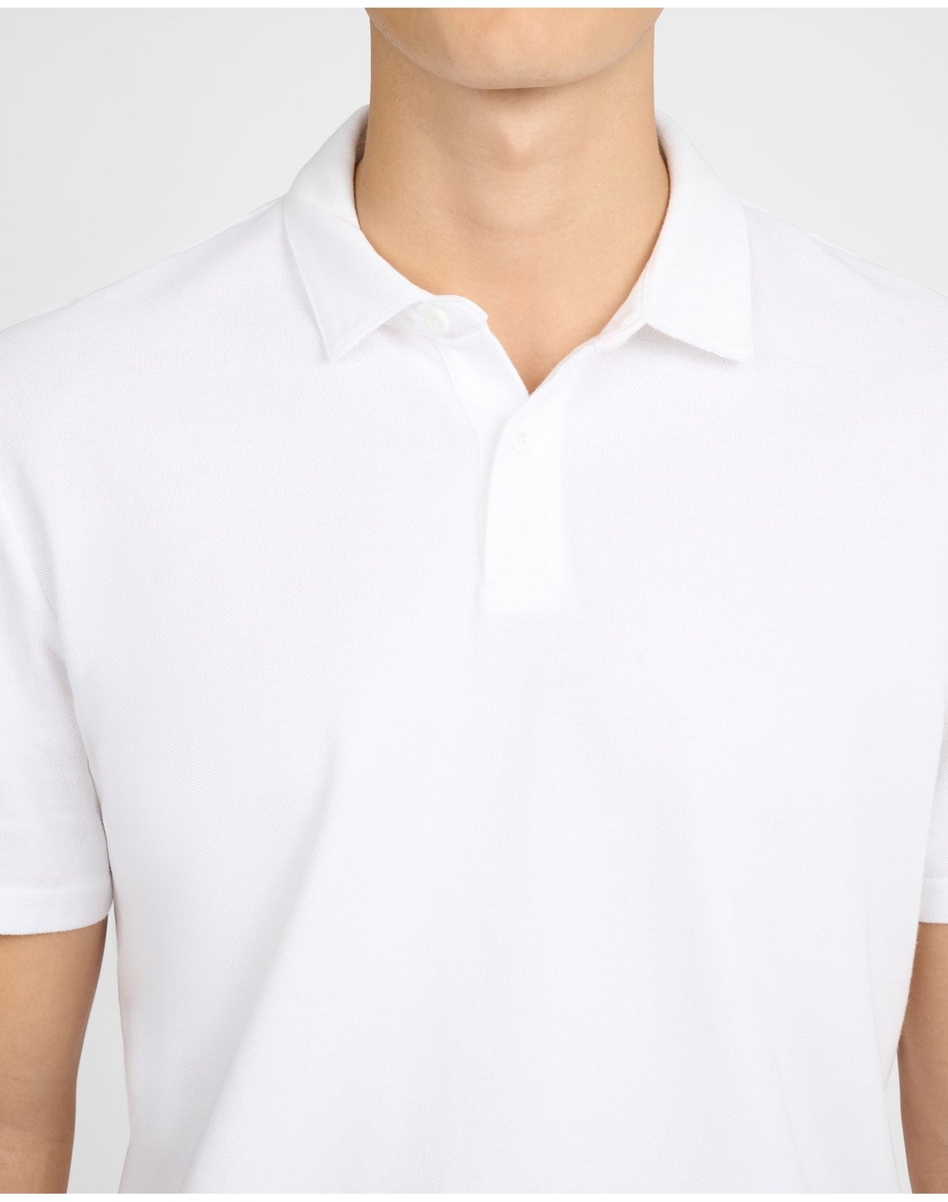 Men | Short Sleeve Pique Polo | White