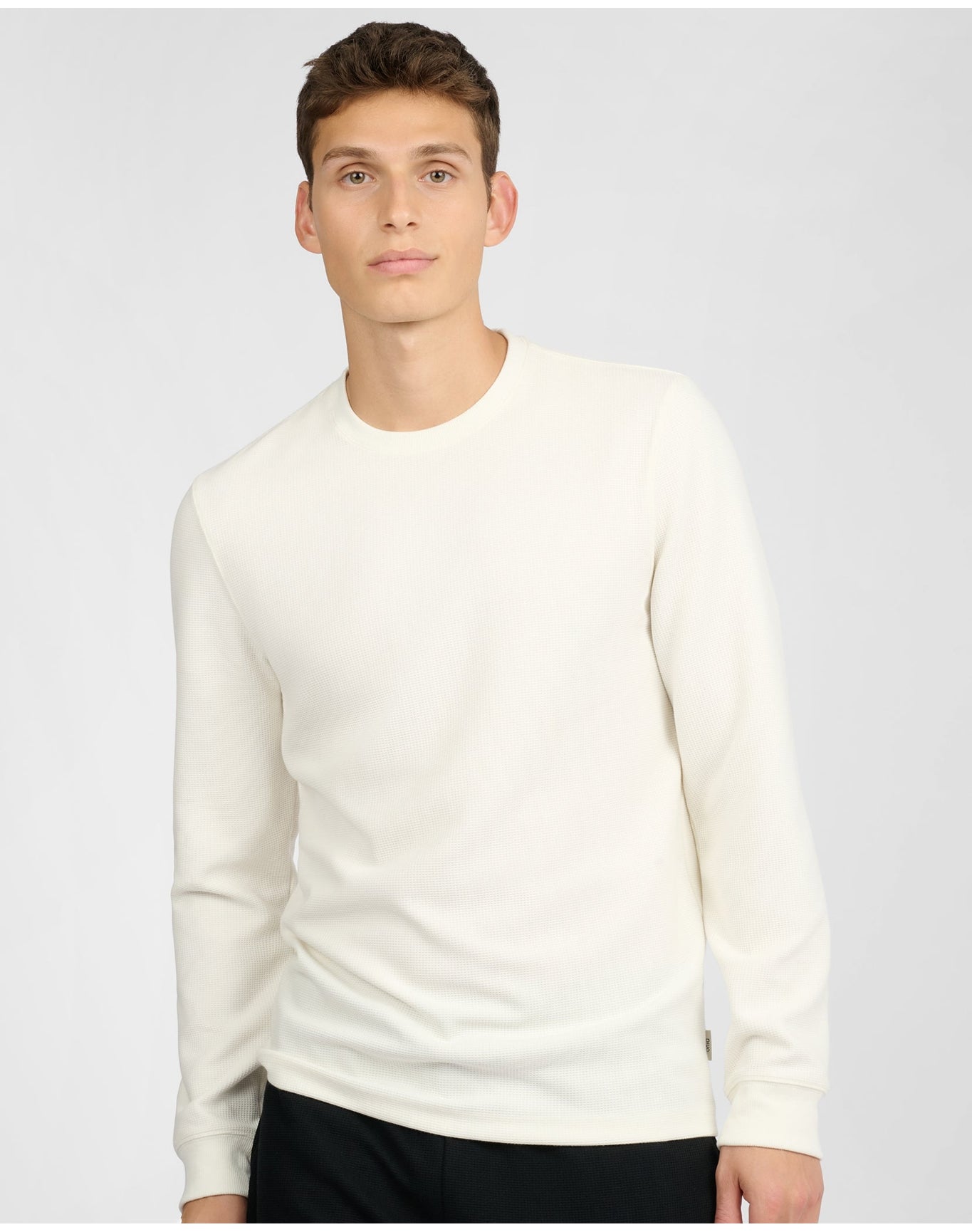 Men | Waffle Crewneck Sweater | Egret