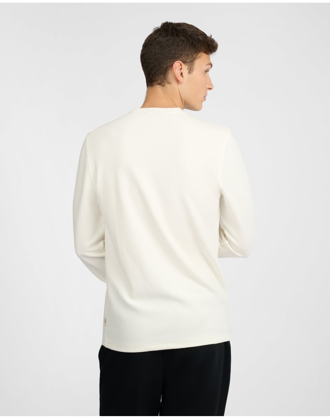 Men | Waffle Crewneck Sweater | Egret
