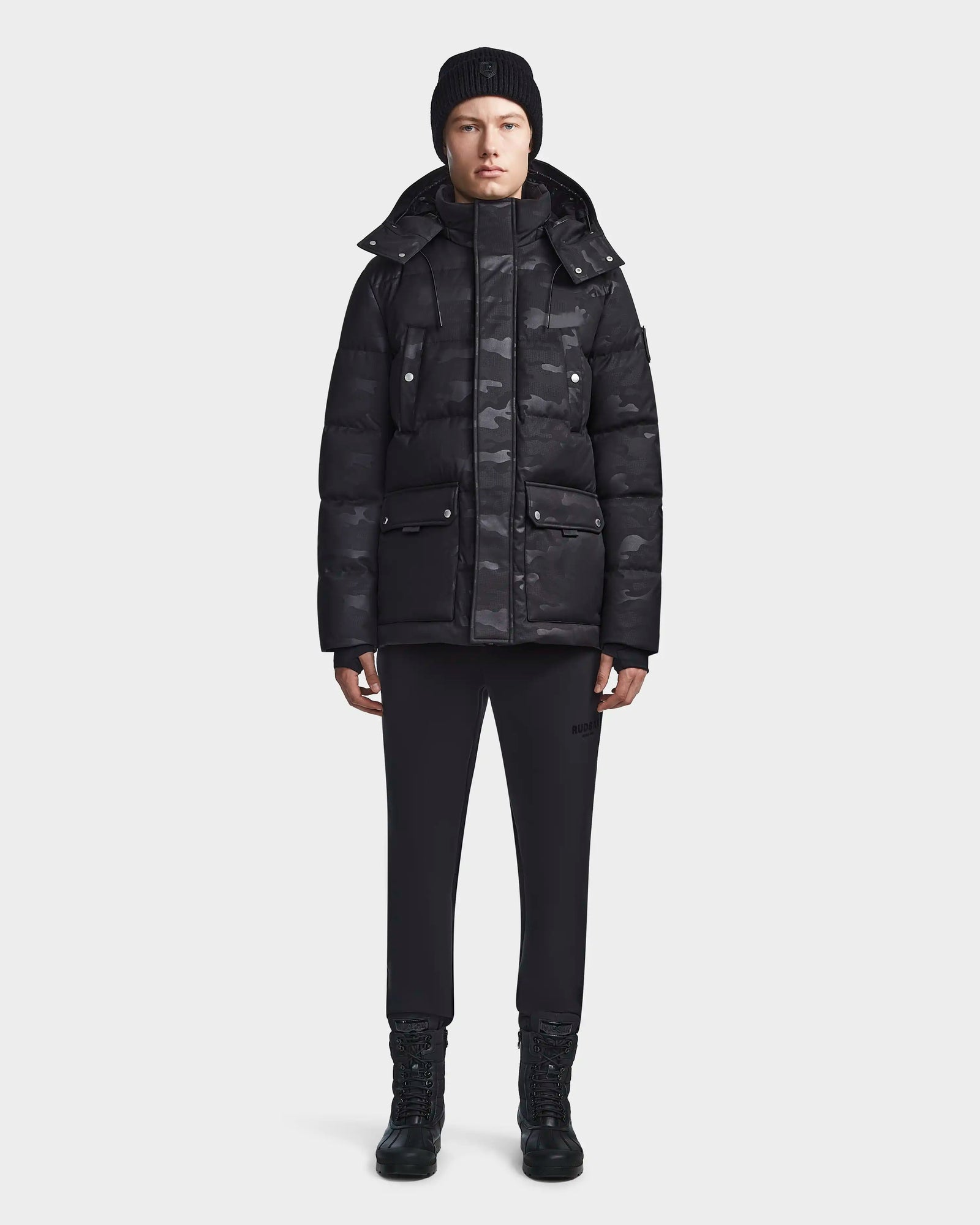 Men | RICKY Down Puffer | Camo Black