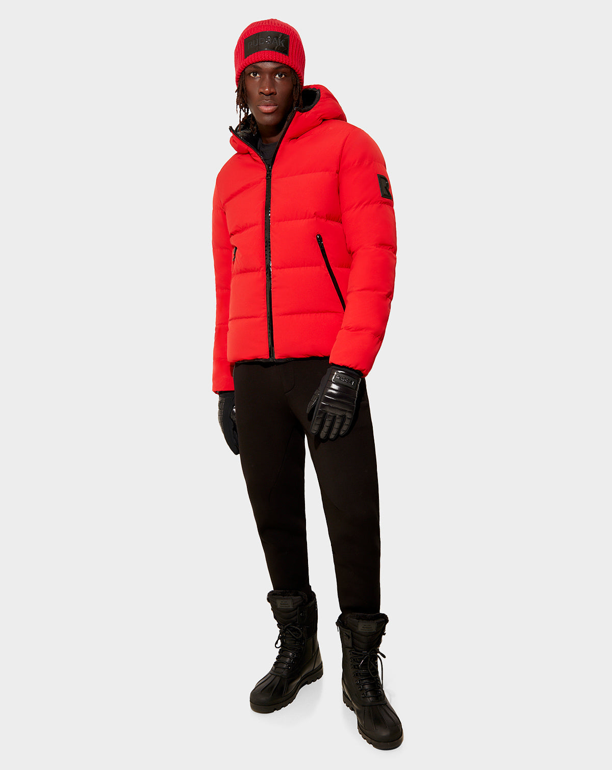 Men | CARTER Reversible Down Puffer | Poppy Red
