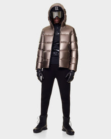 Men | CARTER Reversible Down Puffer | Metallic Chocolate