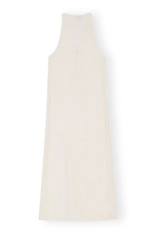 Mesh Lace Maxi Dress | Egret